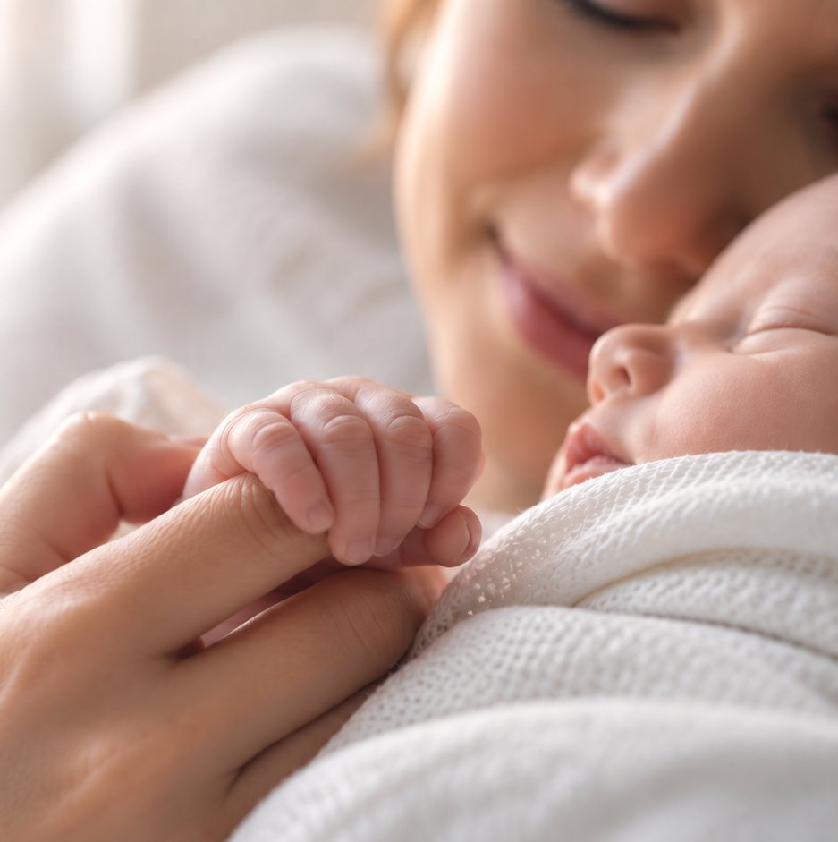 Mother with her newborn baby — Fertilidad ABC